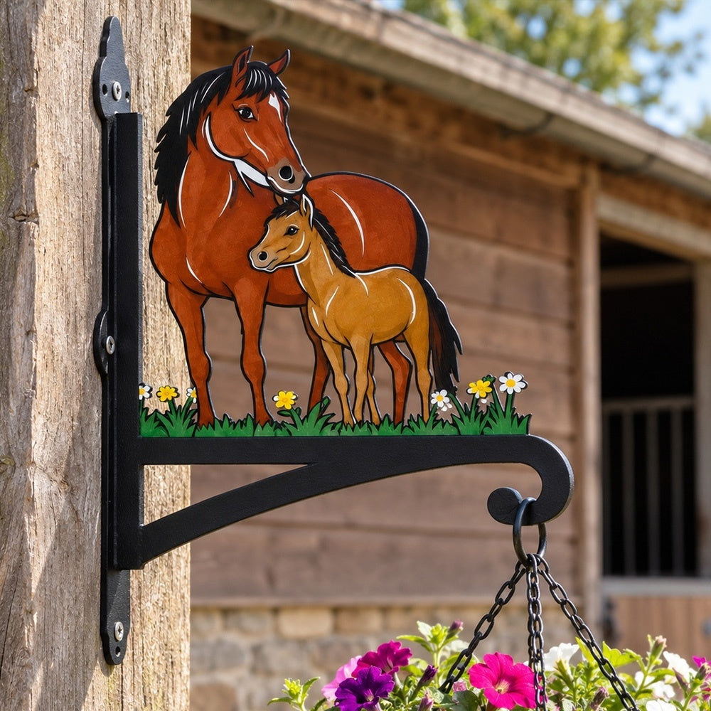 Hanging Basket Bracket – Horse Family
