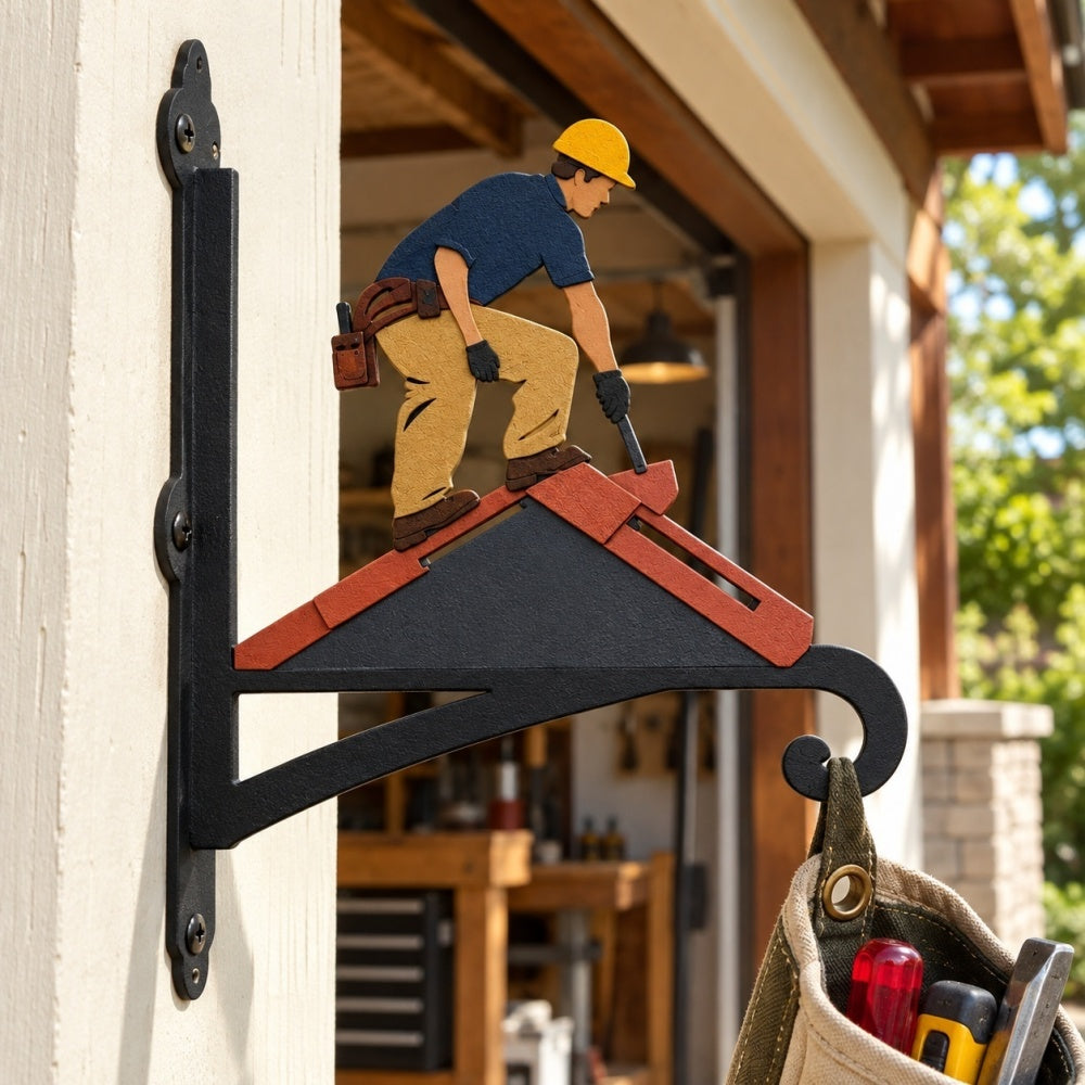 Hanging Basket Bracket – Roofer Construction Worker