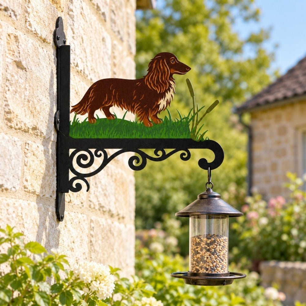 Hanging Basket Bracket – Long Haired Dachshund