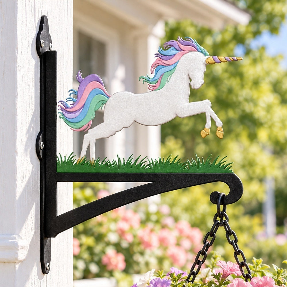 Hanging Basket Bracket – Leaping Unicorn