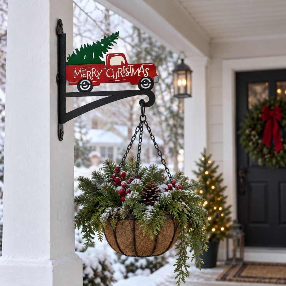 Hanging Basket Bracket – Merry Christmas Truck