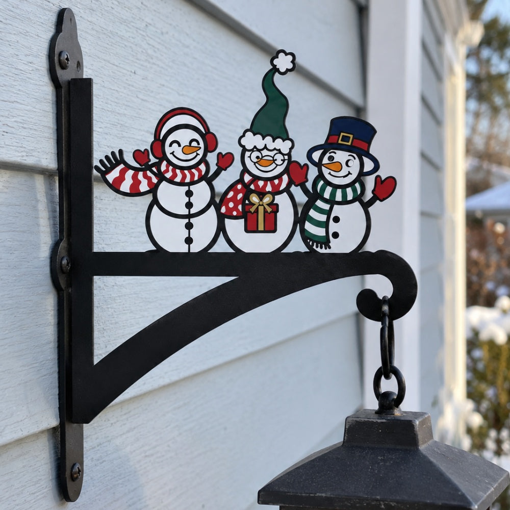 Hanging Basket Bracket – Snowmen