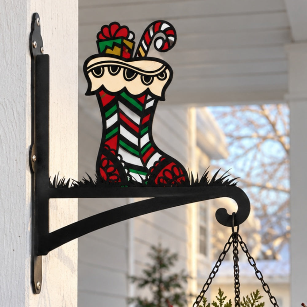 Hanging Basket Bracket – Christmas Stocking