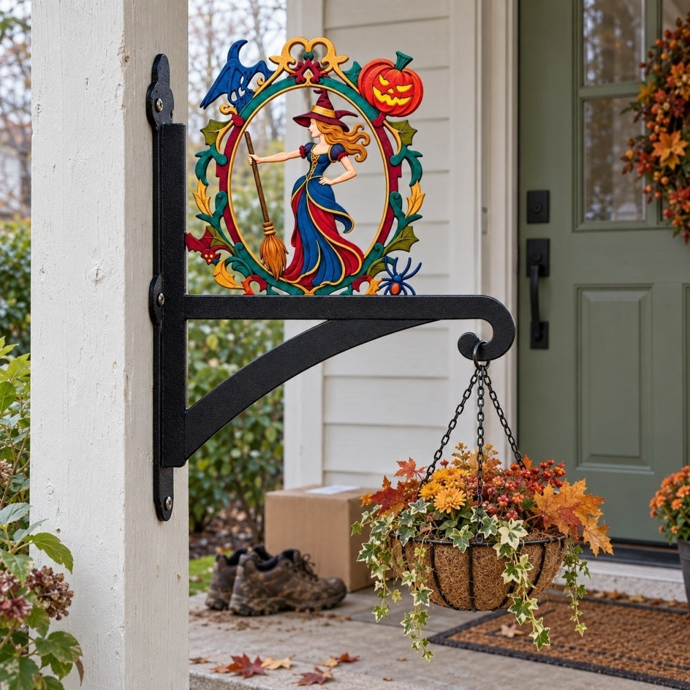 Hanging Basket Bracket – Witch Portrait