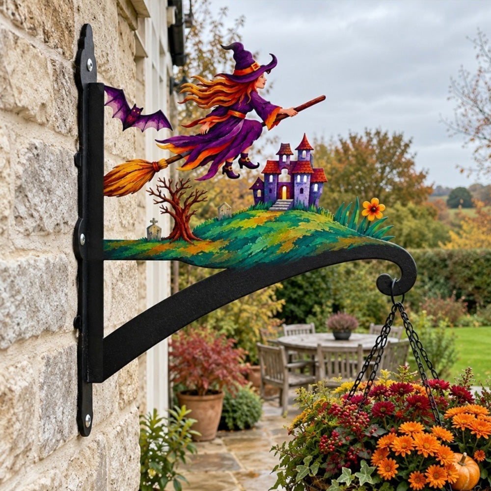 Hanging Basket Bracket – Flying Witch and Castle