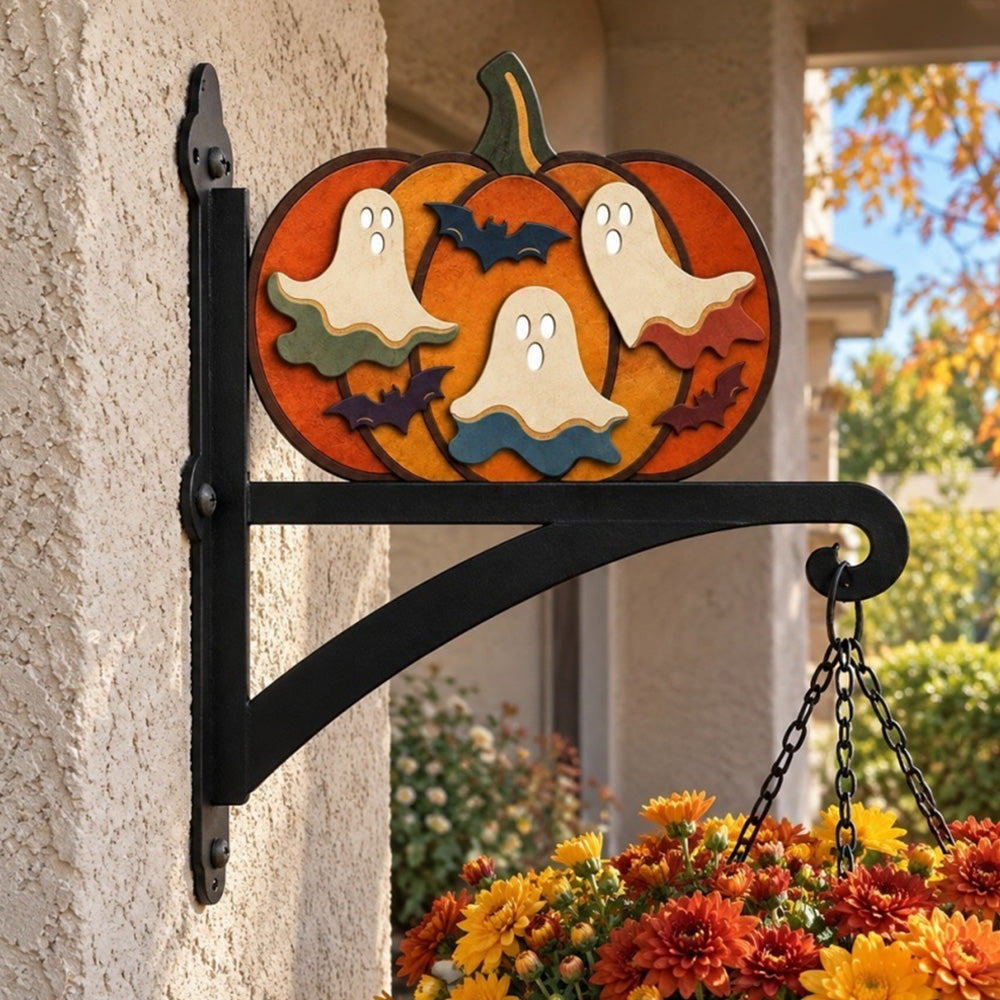 Hanging Basket Bracket – Pumpkin Ghosts