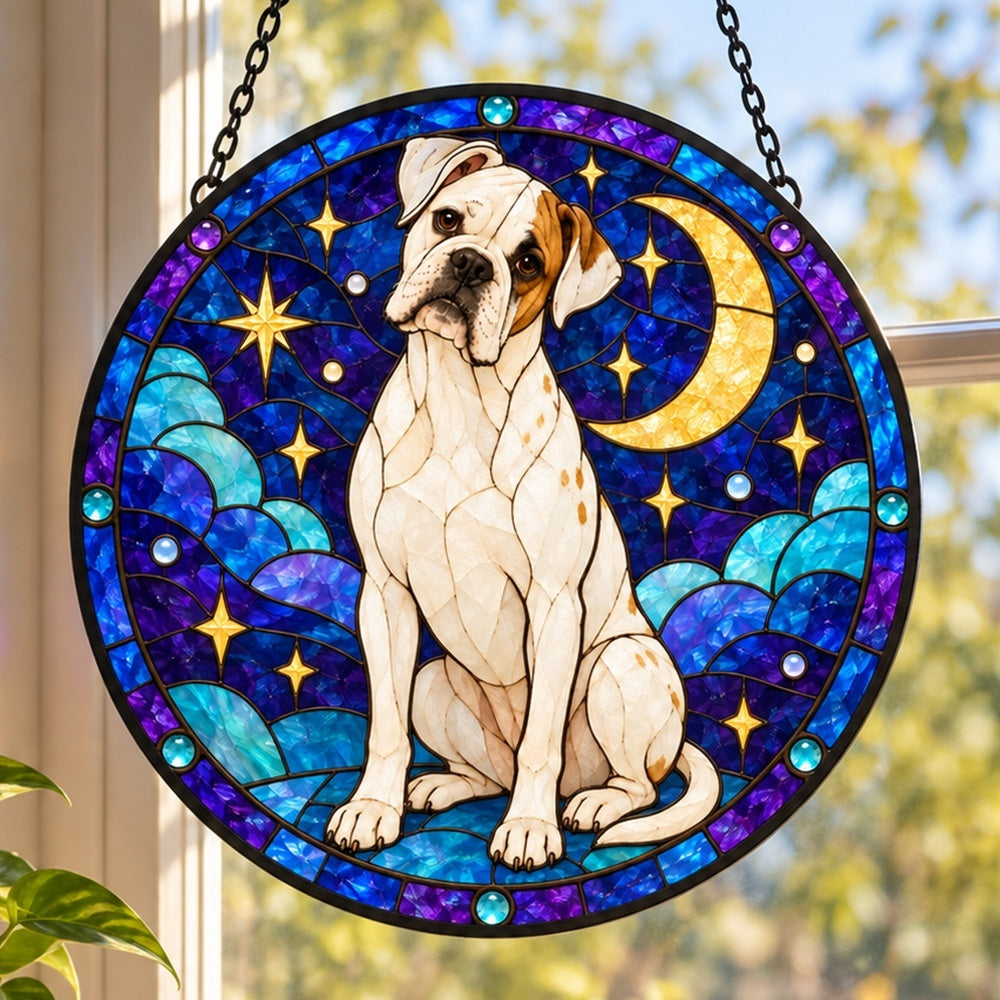 Stained Glass Suncatcher – Boxer
