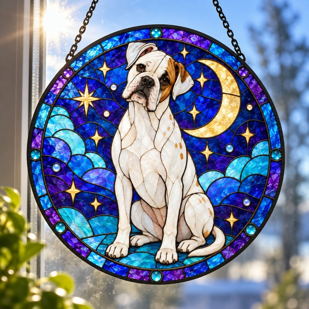 Stained Glass Suncatcher – Boxer