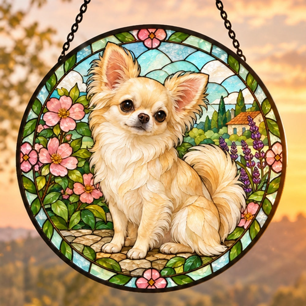 Stained Glass Suncatcher – Chihuahua