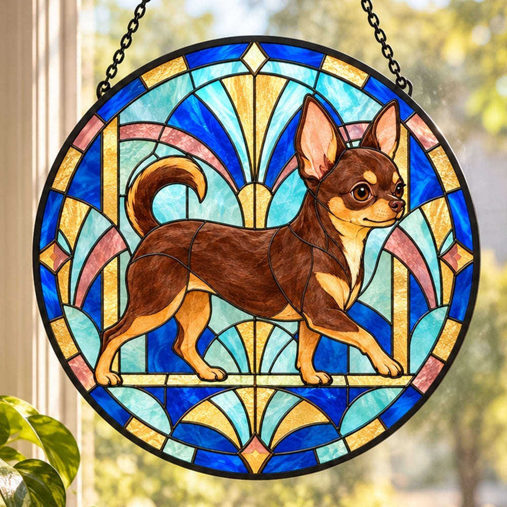 Stained Glass Suncatcher – Chihuahua