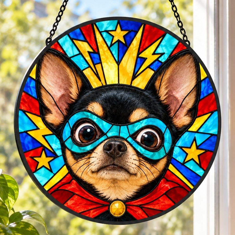 Stained Glass Suncatcher – Chihuahua