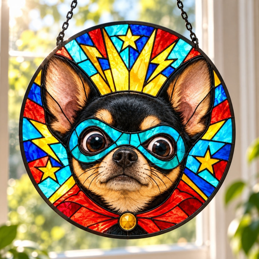 Stained Glass Suncatcher – Chihuahua