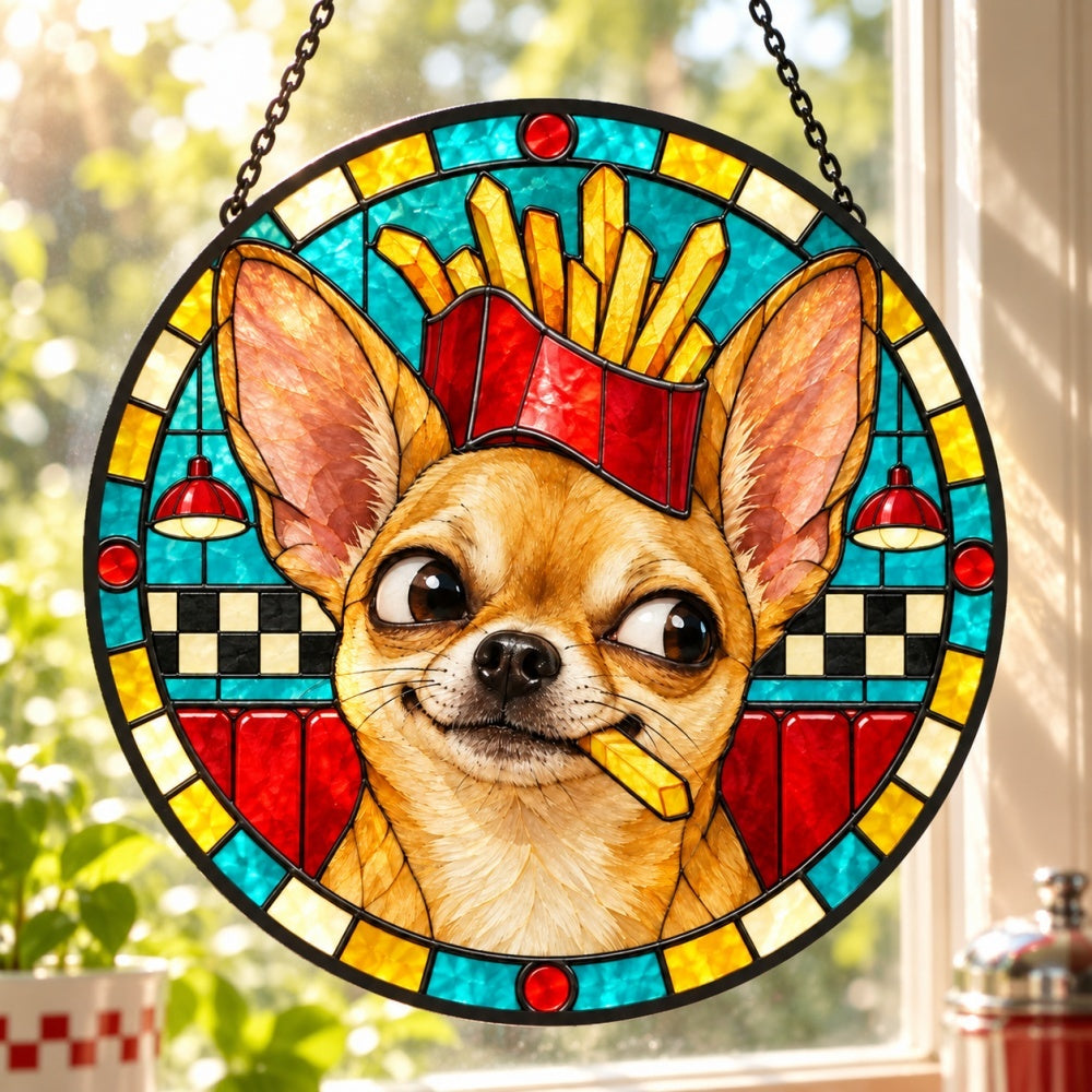 Stained Glass Suncatcher – Chihuahua