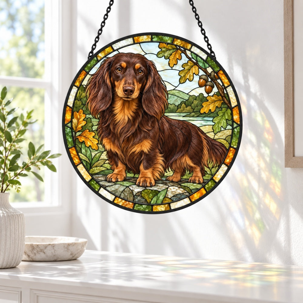 Stained Glass Suncatcher – Dachshund