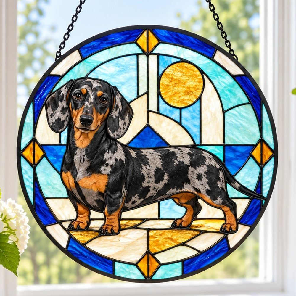 Stained Glass Suncatcher – Dachshund