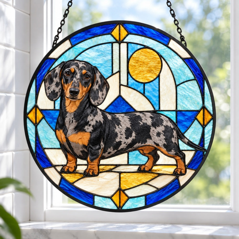Stained Glass Suncatcher – Dachshund