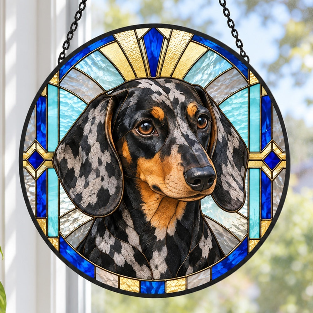 Stained Glass Suncatcher – Dachshund