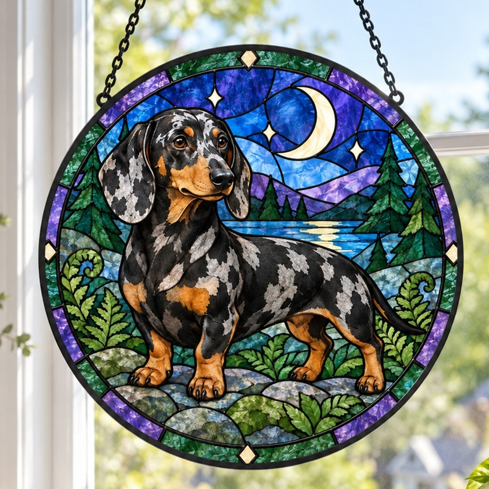 Stained Glass Suncatcher – Dachshund