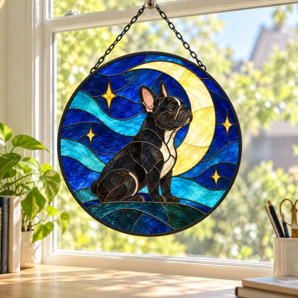 Stained Glass Suncatcher – French Bulldog