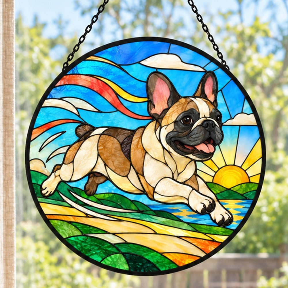 Stained Glass Suncatcher – French Bulldog