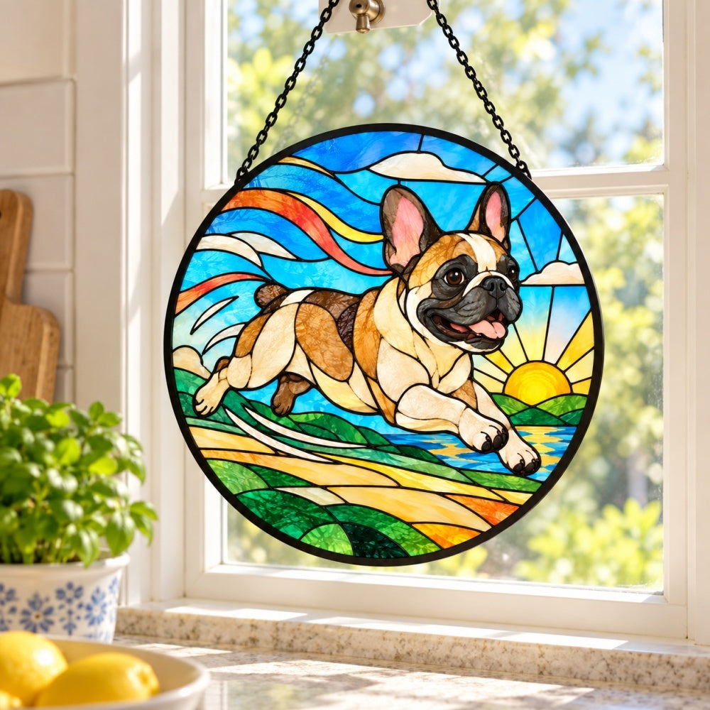 Stained Glass Suncatcher – French Bulldog
