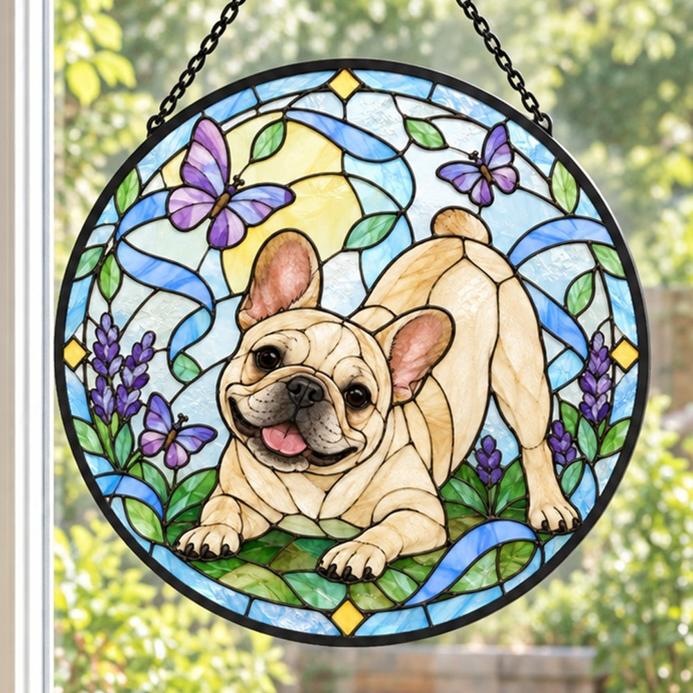Stained Glass Suncatcher – French Bulldog