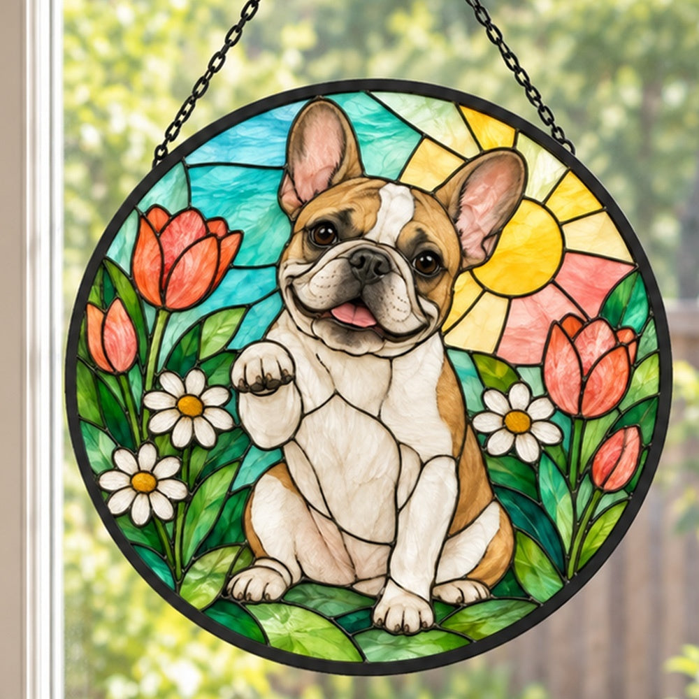 Stained Glass Suncatcher – French Bulldog