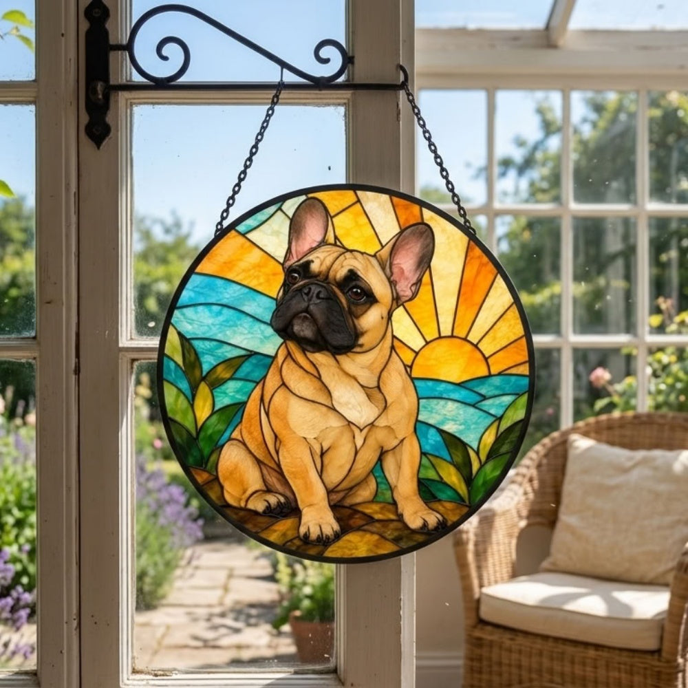Stained Glass Suncatcher – French Bulldog
