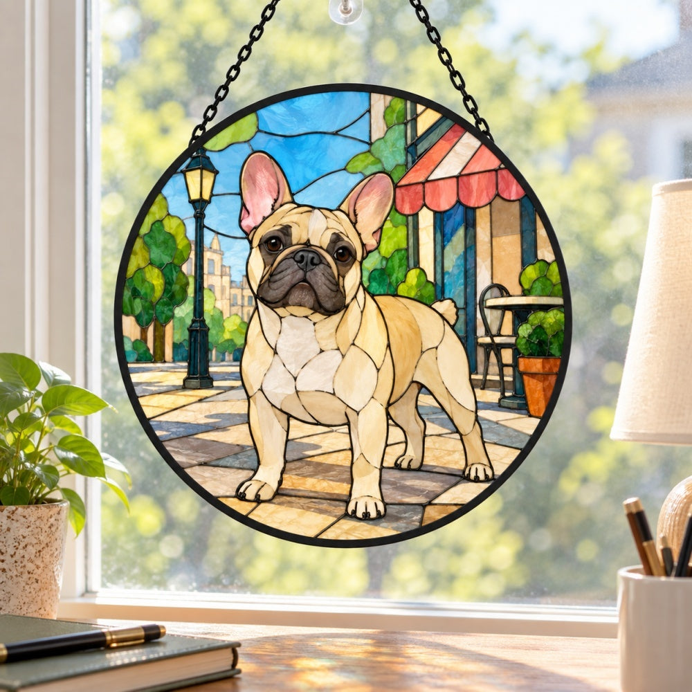Stained Glass Suncatcher – French Bulldog