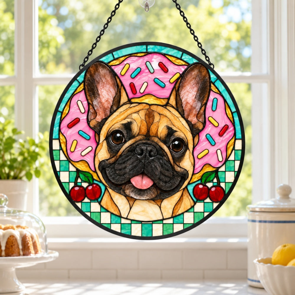 Stained Glass Suncatcher – French Bulldog