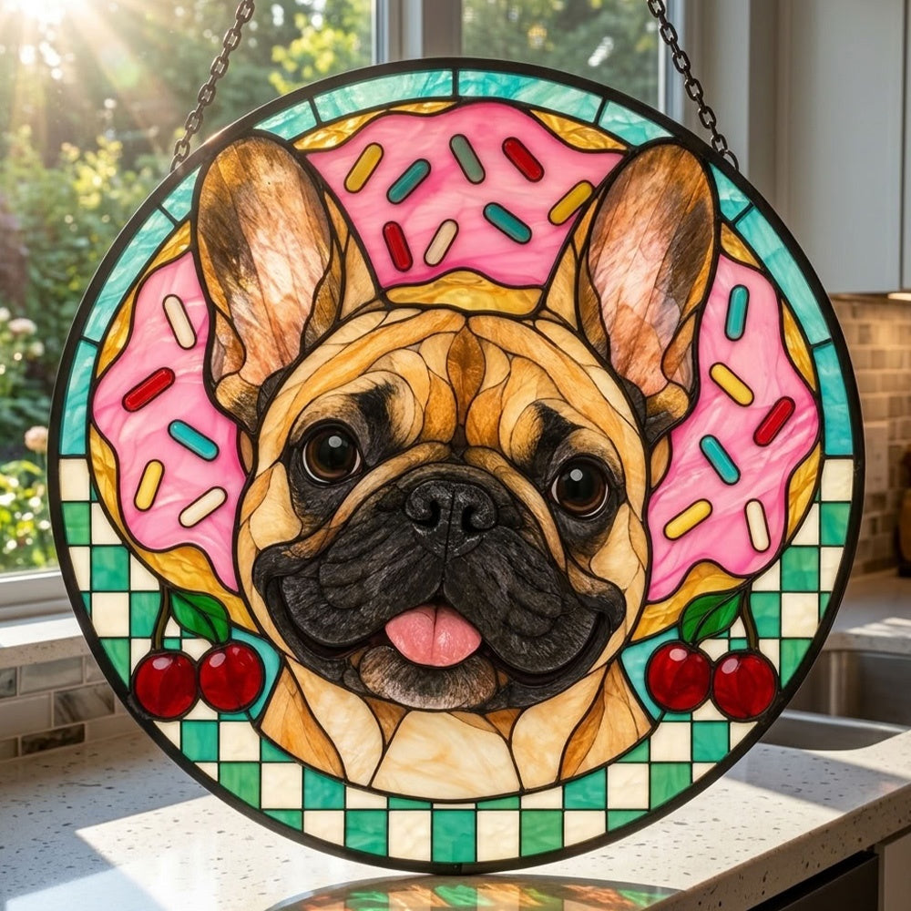 Stained Glass Suncatcher – French Bulldog