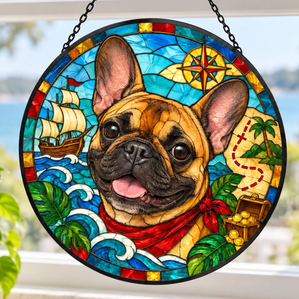 Stained Glass Suncatcher – French Bulldog