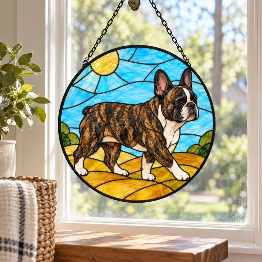 Stained Glass Suncatcher – French Bulldog