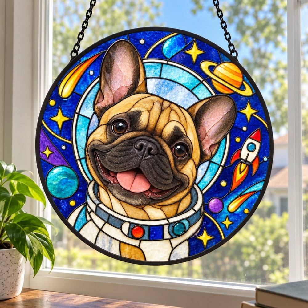 Stained Glass Suncatcher – French Bulldog