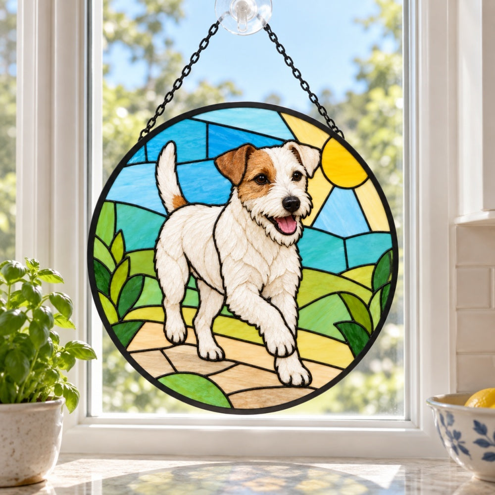 Stained Glass Suncatcher – Jack Russell Terrier
