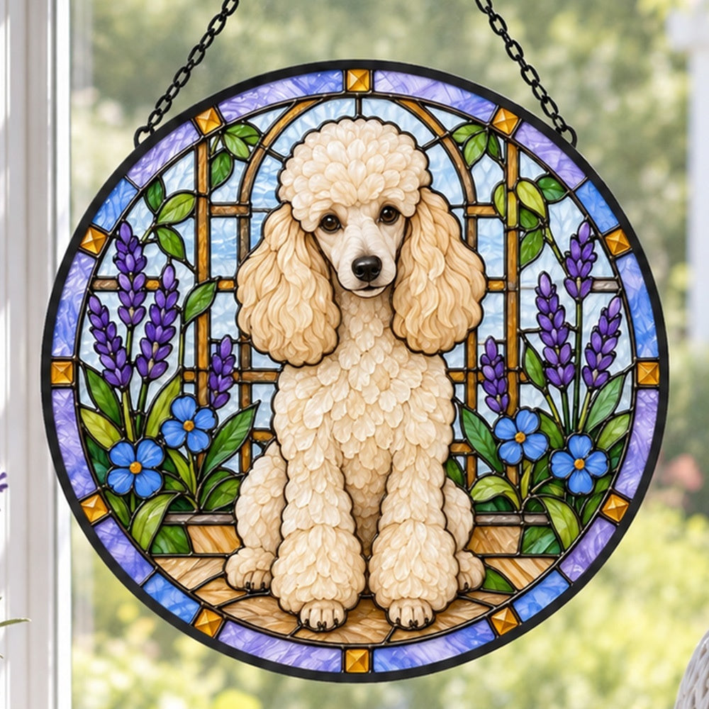 Stained Glass Suncatcher – Poodle