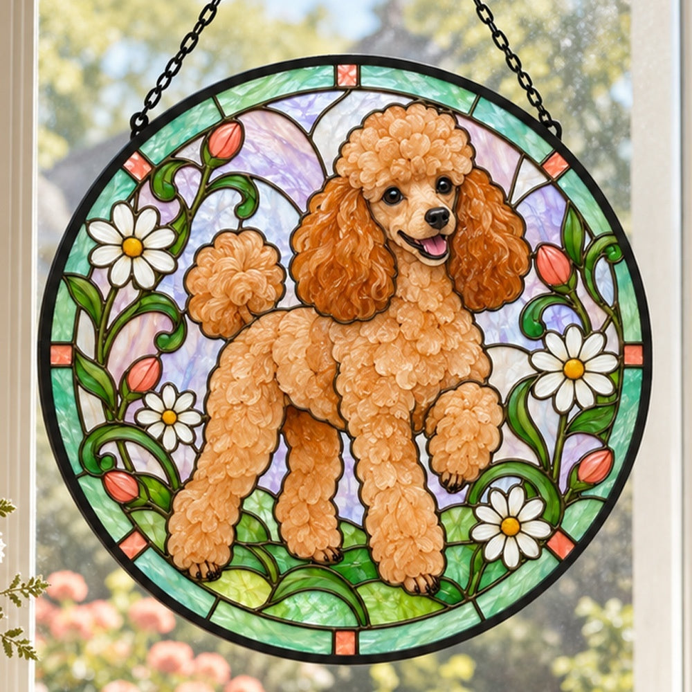 Stained Glass Suncatcher – Poodle
