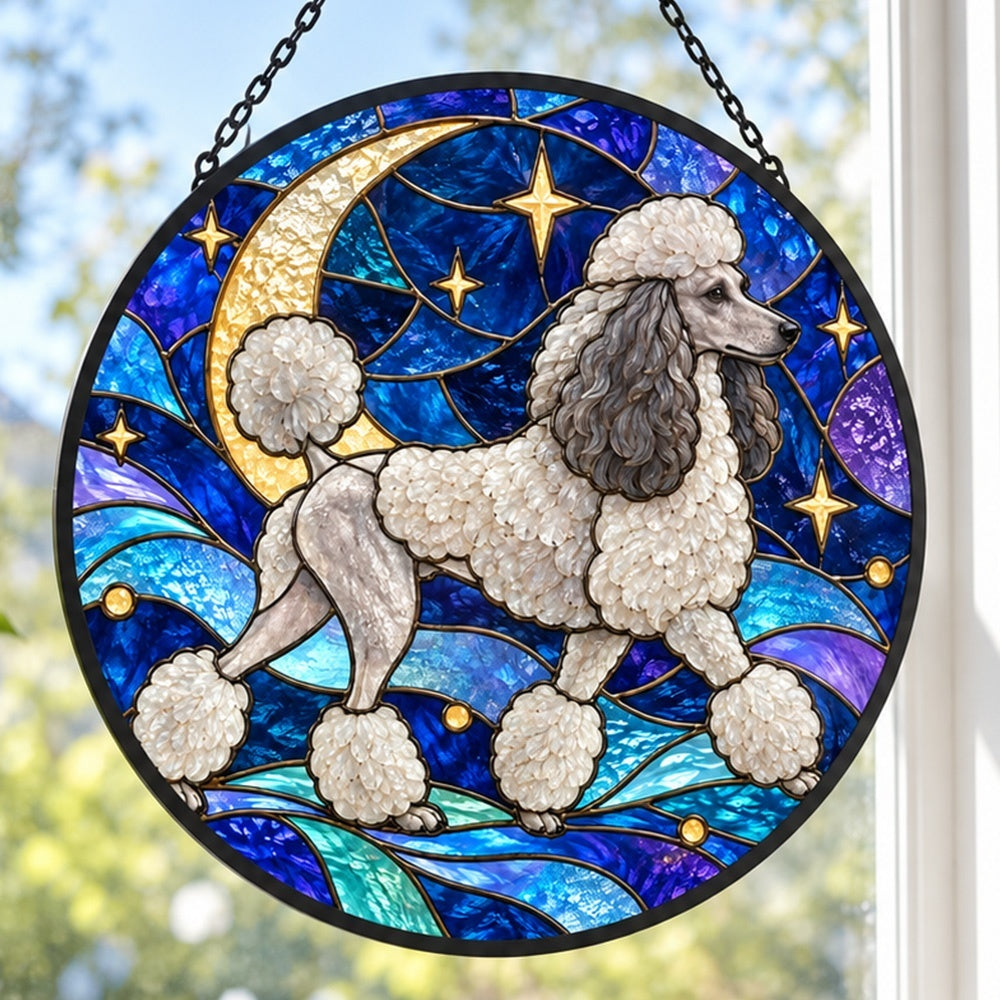 Stained Glass Suncatcher – Poodle