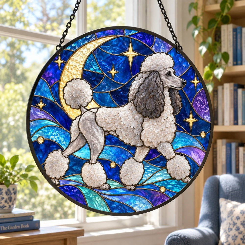 Stained Glass Suncatcher – Poodle
