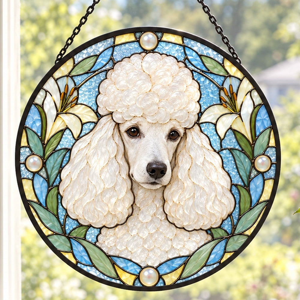 Stained Glass Suncatcher – Poodle
