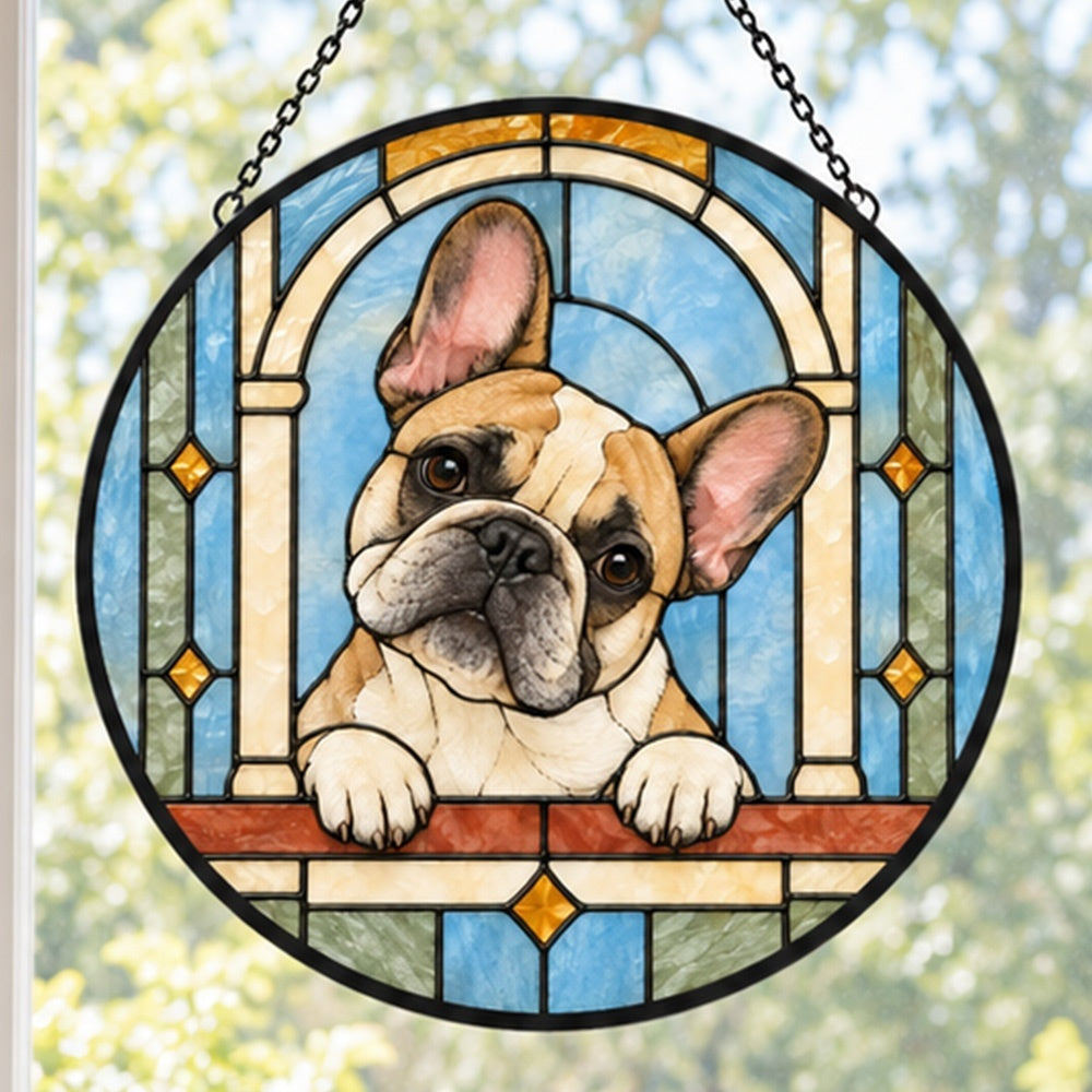 Stained Glass Suncatcher – French Bulldog