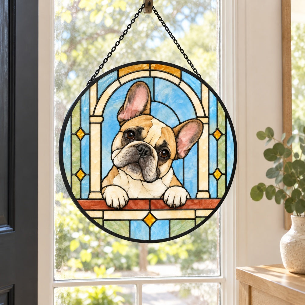 Stained Glass Suncatcher – French Bulldog