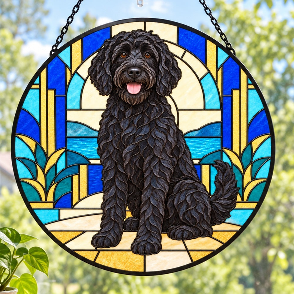 Stained Glass Suncatcher – Labradoodle