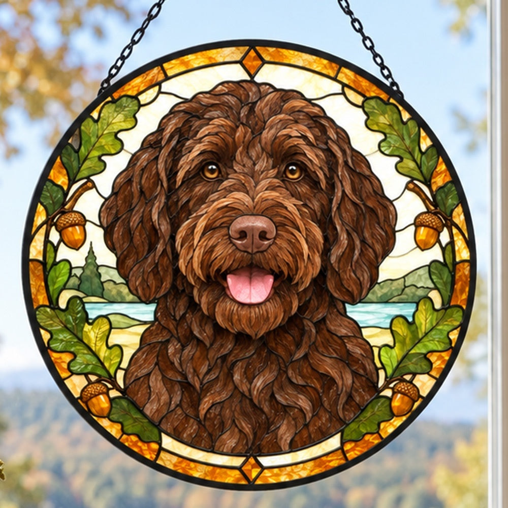 Stained Glass Suncatcher – Labradoodle