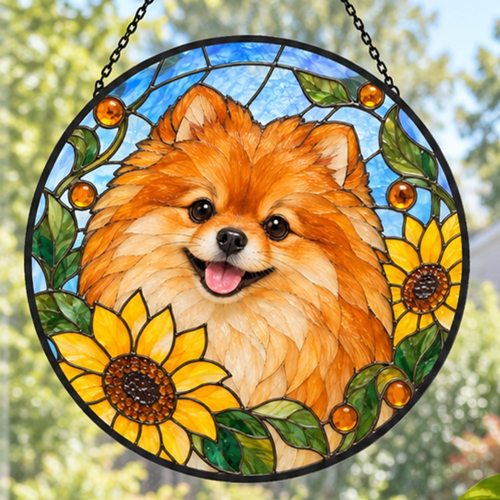 Stained Glass Suncatcher – Pomeranian