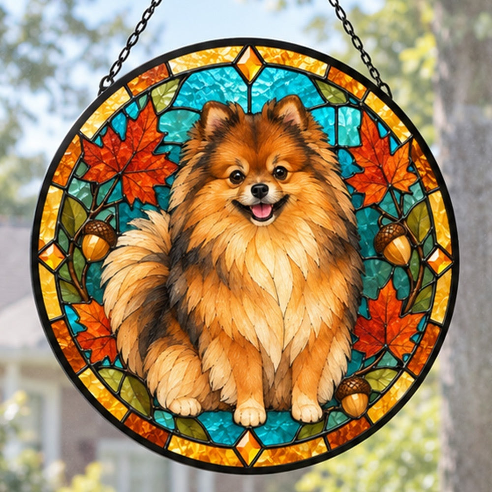 Stained Glass Suncatcher – Pomeranian