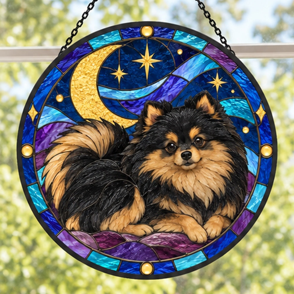 Stained Glass Suncatcher – Pomeranian