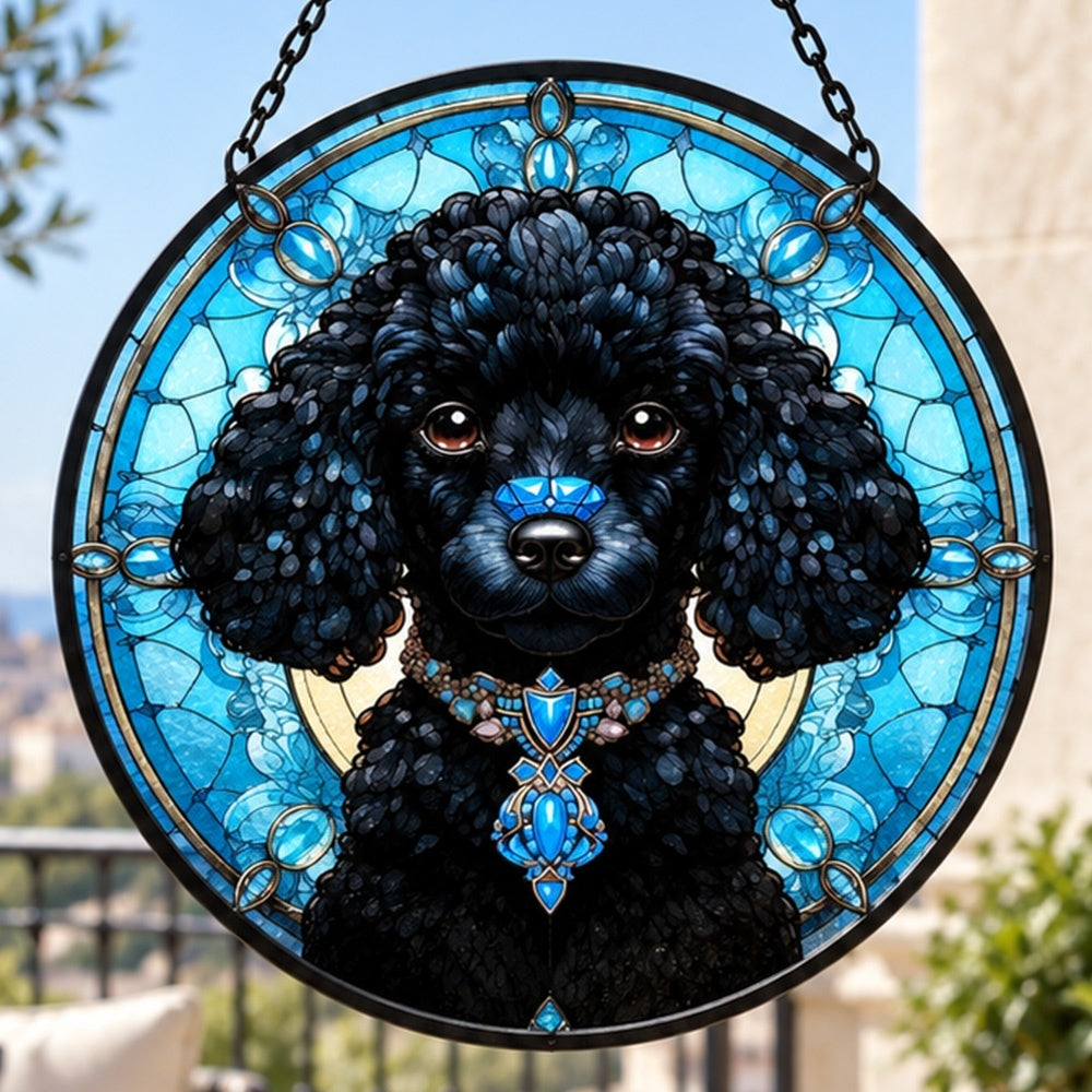 Stained Glass Suncatcher – Poodle
