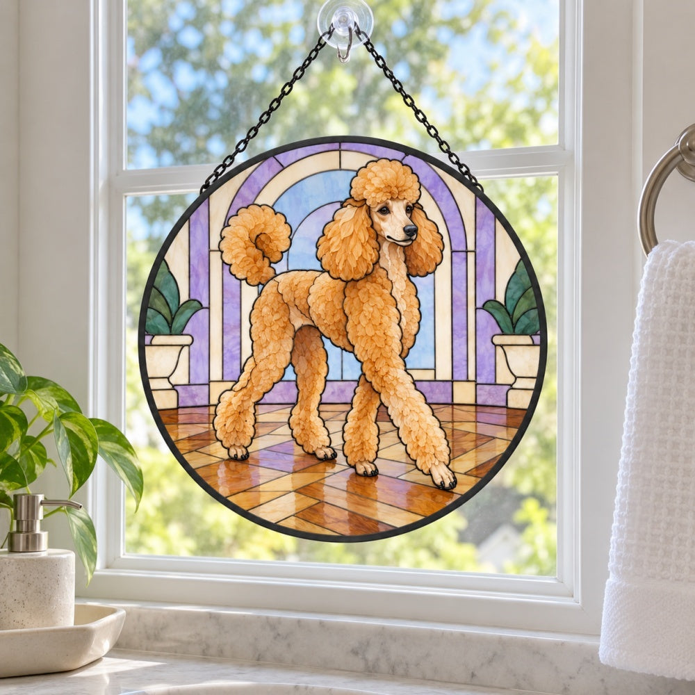 Stained Glass Suncatcher – Poodle