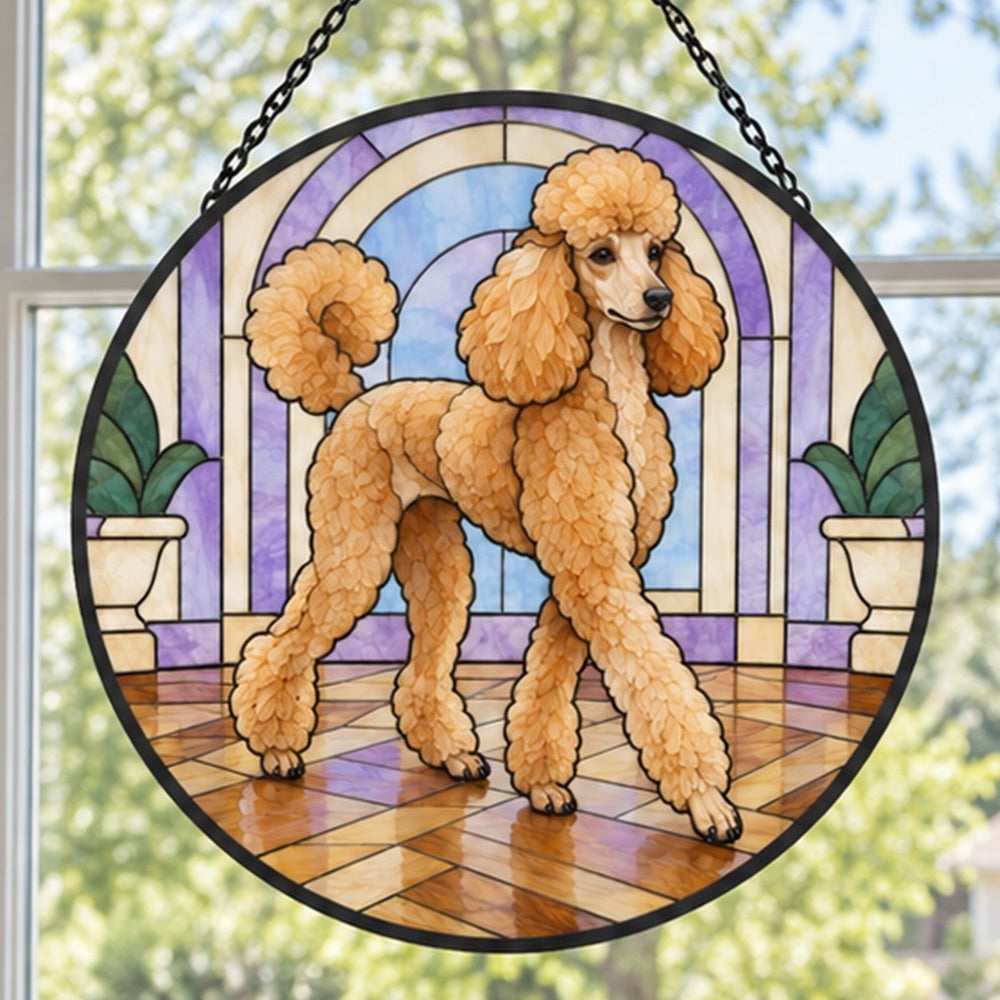 Stained Glass Suncatcher – Poodle